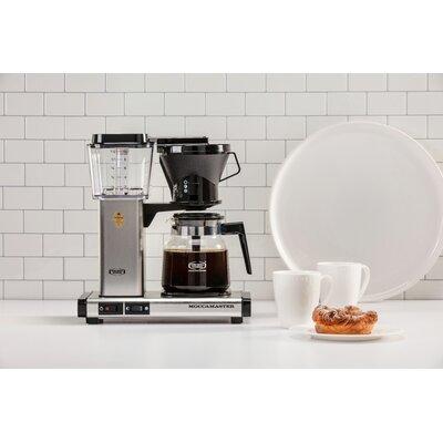 Moccamaster 10-Cup Coffee Maker Metal in Black/Brown/Gray | 14 H x 6.5 W x 12.75 D in | Wayfair 59691