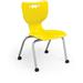 MooreCo Hierarchy 16" Classroom Chair w/ Casters Plastic/Metal in Gray | 31 H x 20.5 W x 23.8 D in | Wayfair 54316-1-Yellow-NA-CH-HC