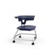 KI Furniture Ruckus Classroom Chair w/ Casters Plastic/Metal in Green/Blue | 35 H x 28 W x 35 D in | Wayfair RKV100H15NB-NFR-PND-SX-CHC