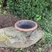 Tierra Garden Birds & Beyond 19"D Fiber Clay Birdbath Bowl w/ Design Rim Plastic in Red/Black | 3.5 H x 19 W x 19 D in | Wayfair 4-1761T