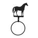 Village Wrought Iron Standing Horse Towel Ring Metal in Black | 12.5 H x 6 W x 0.75 D in | Wayfair TBR-68