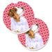 The Holiday Aisle® Hearts Love Car Coaster Ceramic | 2.5 H x 0.25 D in | Wayfair F4E0D7E21C6B43B99AC2F3F55BB6CF10