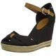 Tommy Hilfiger Damen Wedge Espadrilles Keilabsatz, Schwarz (Black), 41