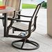 Telescope Casual St. Catherine Swivel Patio Dining Armchair Plastic/Resin/Sling | 39 H x 25.5 W x 29.75 D in | Wayfair HH6J53101