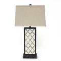 Darby Home Co Scheetz 30" Table Lamp Linen/Solid Wood in Black/Brown/White | 30 H x 8 W x 5.25 D in | Wayfair 54B880C1A46E426190D558BD00F52DAB