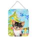 The Holiday Aisle® Long Haired Chihuahua Christmas Hanging Prints Decorative Accent Metal | 12 H x 16 W x 0.03 D in | Wayfair