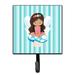 Harriet Bee Chancery Fairy on Mushroom Wall Key Organizer w/ Key Hooks Metal in Blue/Pink | 5.75 H x 4.25 W x 1.25 D in | Wayfair