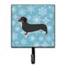 The Holiday Aisle® Bulger Winter Snowflake Kerry Terrier Wall Key Organizer w/ Key Hooks Metal in Blue/Gray | 5.75 H x 4.25 W x 1.25 D in | Wayfair