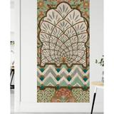 World Menagerie Norcatur Peacock Tapestry II 8' L x 45" W Wall Mural Fabric in Brown/White | 45 W in | Wayfair 499537E063424E5B9874B9CAA589ED81