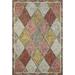 Pink 18 x 0.38 in Area Rug - Dakota Fields Square Morecambe Geometric Hand Hooked 1'6" x 1'6" Wool Rug Wool | 18 W x 0.38 D in | Wayfair