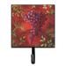 Fleur De Lis Living Medora Sicillian Grapes by Malenda Trick Wall Key Organizer w/ Key Hooks Metal in Red | 5.75 H x 4.25 W x 1.25 D in | Wayfair