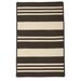 Brown/White Oval 2' x 4' Area Rug - Hokku Designs Chilworth Striped Braided Dark Brown/Beige Indoor/Outdoor Area Rug Polypropylene | Wayfair