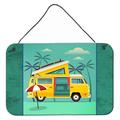 Highland Dunes Greatest Adventure Camper Van Hanging Prints Wall Décor Metal in Gray/Green/Yellow | 8 H x 12 W x 0.03 D in | Wayfair