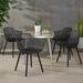 Wrought Studio™ Olivia Outdoor Patio Dining Chair Plastic/Resin in Black | 32 H x 23.2 W x 21 D in | Wayfair 081716092C8345B788571E01257886DC