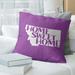 East Urban Home Sweet Montana Pillow (W/Removable Insert) - Faux Linen Polyester/Polyfill/Linen in Indigo | 18 H x 18 W x 3 D in | Wayfair