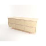 Tronk Design Chapman 70.5" Wide 6 Drawer Credenza Wood in Pink/Brown | 29 H x 70.5 W x 23 D in | Wayfair CHP_3U_3DW_MPL_PK