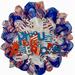 The Holiday Aisle® Patriotic Wreath Proud To Be An American Burlap/Deco Mesh in Blue/Red | 24 H x 24 W x 6 D in | Wayfair