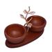 House of Hampton® Afraz Nut 2 fl oz. 3 Piece Serving Bowl Set Wood in Brown/Red/Yellow | 10.63 H x 4.33 W x 7.87 D in | Wayfair