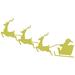 The Holiday Aisle® Santa Claus Reindeer Holiday Wall Decal Vinyl in Yellow | 16 H x 30 W in | Wayfair A4D0C05A2A3C4158AD84104F14A9418A