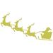 The Holiday Aisle® Santa Claus Reindeer Holiday Wall Decal Metal in Yellow | 22 H x 40 W in | Wayfair AC51E2188C2F422B8491CE92D6E5470B