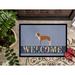 Charlton Home® Kocher Toy Fox Terrier Welcome 36 in. x 24 in. Non-Slip Outdoor Door Mat Synthetics in White | 24" x 36" | Wayfair