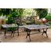 Canora Grey Michelson Cast Iron Outdoor Coffee Table Metal in Brown | 18 H x 20 W x 40 D in | Wayfair 1FAA3331AF784DE7A8B102FED6817132