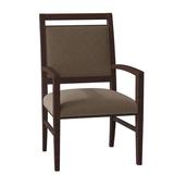 Fairfield Chair Preston King Louis Back Arm Chair Wood/Upholstered/Fabric in Brown | 38 H x 23.5 W x 23.5 D in | Wayfair 8700-04_ 3155 72_ Espresso