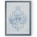 Canora Grey 'Chandelier Draft I' by Paul Cezanne - Picture Frame Painting Print Canvas in Blue/Gray | 30 H x 22 W x 1.25 D in | Wayfair