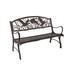 Gracie Oaks Salamon Goose Cast Iron Park Outdoor Bench Metal in Brown | 36 H x 50 W x 27 D in | Wayfair ECABEEE025AA499A9F4B5C84D0924D03