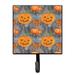 The Holiday Aisle® Amburgey Halloween Pumpkins Wall Key Organizer w/ Key Hooks Metal in Gray/Orange | 5.75 H x 4.25 W x 1.25 D in | Wayfair