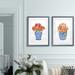 Lark Manor™ 'Sweet Peonies I' by Vincent Van Gogh - 2 Piece Picture Frame Painting Print Set Paper, in Blue/Orange | Wayfair