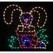 Lori's Lighted D'Lites Easter Bunny in Pot Holiday Lighted Display Metal in Green/Indigo/Red | 40 H x 34 W x 0.25 D in | Wayfair 903-BIP