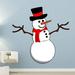The Holiday Aisle® Snowman Holiday Decorations Wall Decal Vinyl in White | 36 H x 36 W in | Wayfair B18AF27DCA934151924FD44861E41CB3