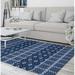 Blue/Navy 60 x 0.08 in Area Rug - Foundry Select LosPalmos Geometric Navy/Blue Area Rug Polyester | 60 W x 0.08 D in | Wayfair