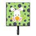 Harriet Bee Alfrodull Easter Polkadot Rabbit Wall Key Organizer w/ Key Hooks Metal in Green/Orange | 5.75 H x 4.25 W x 1.25 D in | Wayfair