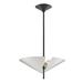 Hudson Valley Lighting Equilibrium 2 - Light Single Cone Pendant Metal in Gray | 8.5 H x 15.75 W x 15.75 D in | Wayfair 9711-PN/BK