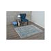 Blue/Gray 72 x 0.43 in Indoor/Outdoor Area Rug - Bungalow Rose Beier Oriental Gray/Blue Area Rug Polyester | 72 W x 0.43 D in | Wayfair