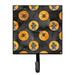 The Holiday Aisle® Amoroso Halloween Circles Wall Key Organizer w/ Key Hooks Metal in Gray/Orange | 5.75 H x 4.25 W x 1.25 D in | Wayfair