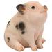 August Grove® Leudbald Adorable Realistic Animal Farm Napoleon Fat Piglet Pig Figurine Resin, Glass in Blue/White | 5.5 H x 6 W x 4.75 D in | Wayfair