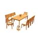 Rosecliff Heights Mastin 9 Piece Teak Outdoor Dining Set Wood in Brown | 30.5 H x 71 W in | Wayfair 85AEFA6242954E429C9A61D2467AE838