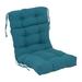 Latitude Run® Twill Indoor Seat/Back Cushion Polyester/Cotton Blend in Green/Blue/Brown | 5 H x 22 W x 21 D in | Outdoor Furniture | Wayfair