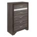 Gracie Oaks Ghugas 5 Drawer 34.5" W Wood in Brown/Gray | 51.5 H x 34.5 W x 16.5 D in | Wayfair 4600204EBD764D709AFCCEBDA1BD02C7