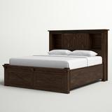 Sand & Stable™ Carney Solid Wood Low Profile Storage Platform Bed Wood in Brown | 60.25 H x 82.75 W x 96.25 D in | Wayfair