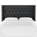 Birch Lane™ Knighten Upholstered Wingback Headboard Upholstered, Linen in Black | 56 H x 61 W x 8 D in | Wayfair E1C4B201EB2E4B1C9BD00713CCA6066E