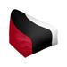 East Urban Home Cincinnati Standard Classic Bean Bag Polyester/Fade Resistant in Red/Black/Brown | 30 H x 27 W x 27 D in | Wayfair