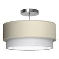 Seascape Lamps Luther 1 - Light Unique Drum Pendant, Linen in White/Brown | 10 H x 30 W x 30 D in | Wayfair SL_LUT30_CR