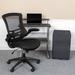 Symple Stuff Berezinsky Ergonomic Desk, Chair & Filing Cabinet Set Wood/Metal in Brown/Gray | Wayfair 421165CB1DDA466EA31D3A66FDABB1B1