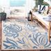Blue 79 x 0.25 in Area Rug - Winston Porter Herefordshire Floral Natural/Indoor/Outdoor Area Rug, Sisal | 79 W x 0.25 D in | Wayfair