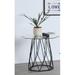 Wrought Studio™ Myren Glass Frame End Table Glass in Black | 23 H x 24 W x 24 D in | Wayfair A70B53C44C624876B59FEAE64163CC9D