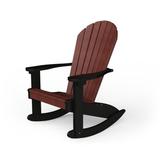 YardCraft Wisby Poly Plastic Rocking Adirondack Chair Plastic in Black | 41 H x 31 W x 32 D in | Wayfair PAR-CHB